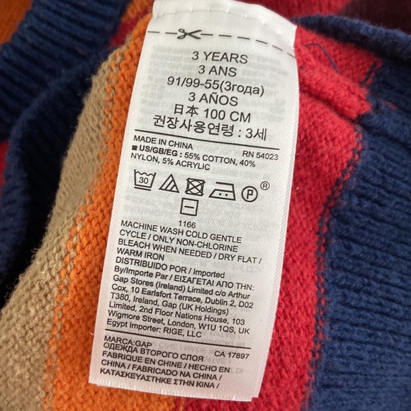 Baby Gap Rainbow Sweater - size toddler 3 years - gender neutral - Picture 6 of 6